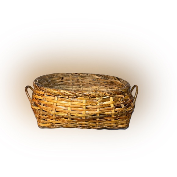Wooden woven basket for decor - Picture 4 of 12